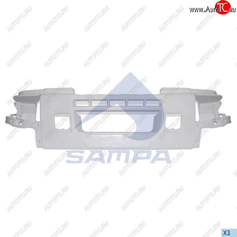 21 999 р. Бампер RENAULT Premium передний (белый пластик) SAMPA SAMPA 18800060  с доставкой в г. Вологда