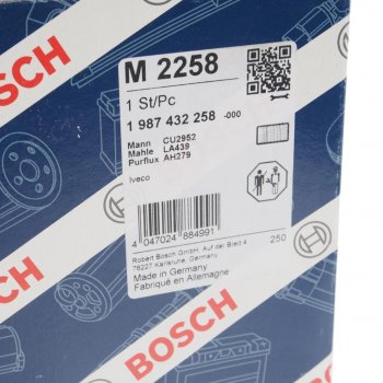 1 039 р. Фильтр воздушный салона IVECO Daily (06-) BOSCH BOSCH 1987432258 BOSCH 1987432258  с доставкой в г. Вологда. Увеличить фотографию 3