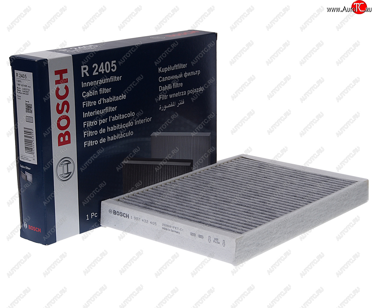 2 199 р. Фильтр воздушный салона VOLVO S60 (10-),S80 (06-),XC60 LAND ROVER Freelander 2 угольный BOSCH BOSCH 1987432405 BOSCH 1987432405  с доставкой в г. Вологда