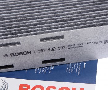 1 179 р. Фильтр воздушный салона VW Golf 5,Passat 6,Jetta 3 AUDI A3 SKODA Octavia (04-) угольный BOSCH BOSCH 1987432597  с доставкой в г. Вологда. Увеличить фотографию 2