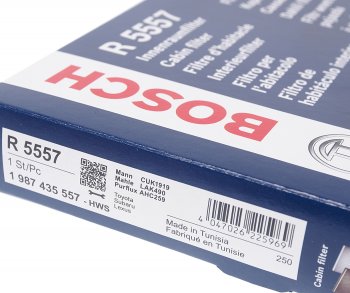 1 339 р. Фильтр воздушный салона TOYOTA Auris (12-),Corolla,Hilux (05-) угольный BOSCH BOSCH 1987435557  с доставкой в г. Вологда. Увеличить фотографию 3