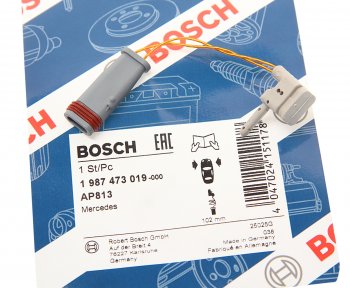 379 р. Датчик износа тормозных колодок MERCEDES E (W211) передний BOSCH BOSCH 1987473019  с доставкой в г. Вологда. Увеличить фотографию 2