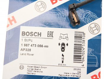899 р. Датчик износа тормозных колодок LAND ROVER Range Rover (02-12) передний BOSCH BOSCH 1987473056 BOSCH 1987473056  с доставкой в г. Вологда. Увеличить фотографию 2