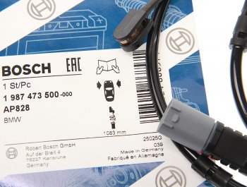 1 099 р. Датчик износа тормозных колодок BMW 5 (F07,F10),7 (F01) передний BOSCH BOSCH 1987473500  с доставкой в г. Вологда. Увеличить фотографию 2