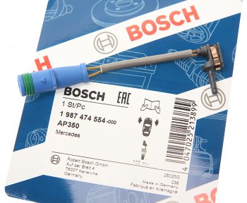 379 р. Датчик износа тормозных колодок MERCEDES S (W222) (13-) передний BOSCH BOSCH 1987474554  с доставкой в г. Вологда. Увеличить фотографию 2