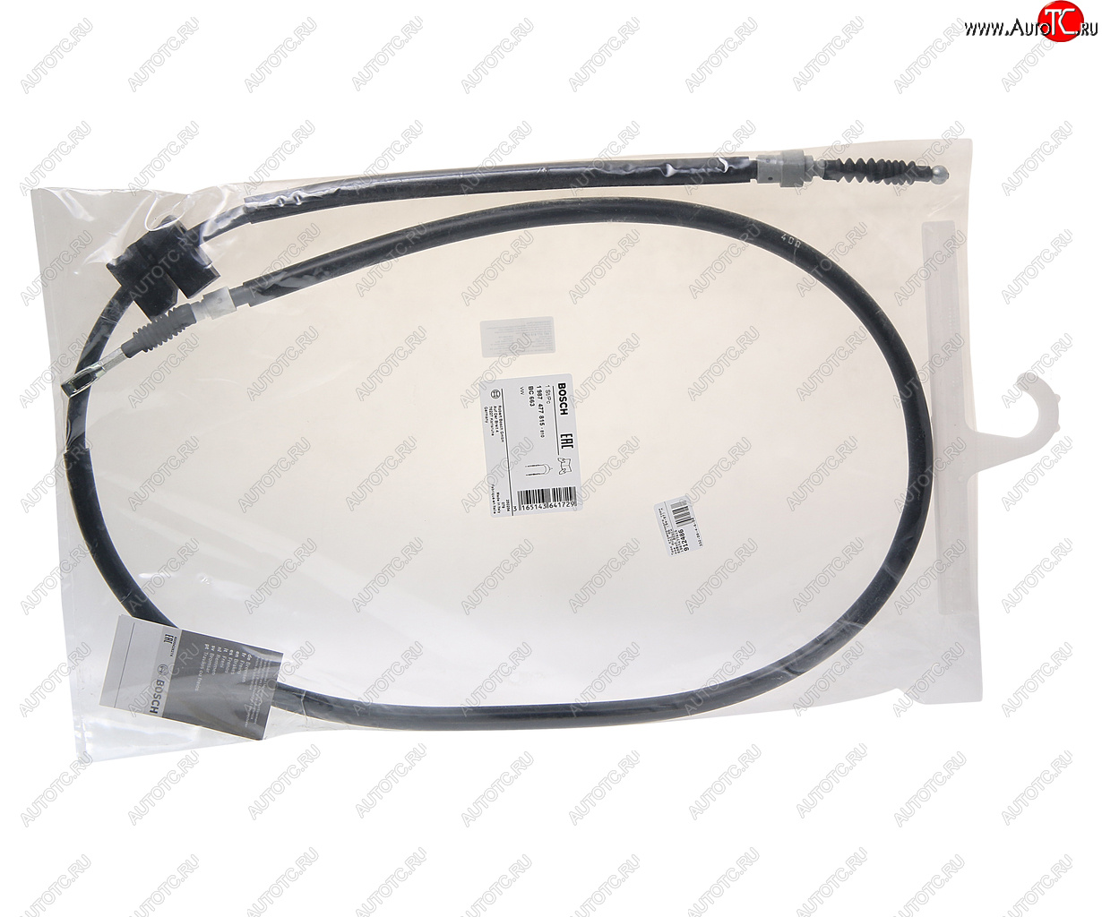 2 179 р. Трос стояночного тормоза AUDI A6 (94-97) правый BOSCH BOSCH 1987477815 BOSCH 1987477815  с доставкой в г. Вологда