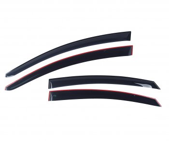 3 499 р. Комплект дефлекторов окон COMFORT Hyundai Sonata EF рестайлинг ТагАЗ (2001-2013) (черные)  с доставкой в г. Вологда. Увеличить фотографию 2