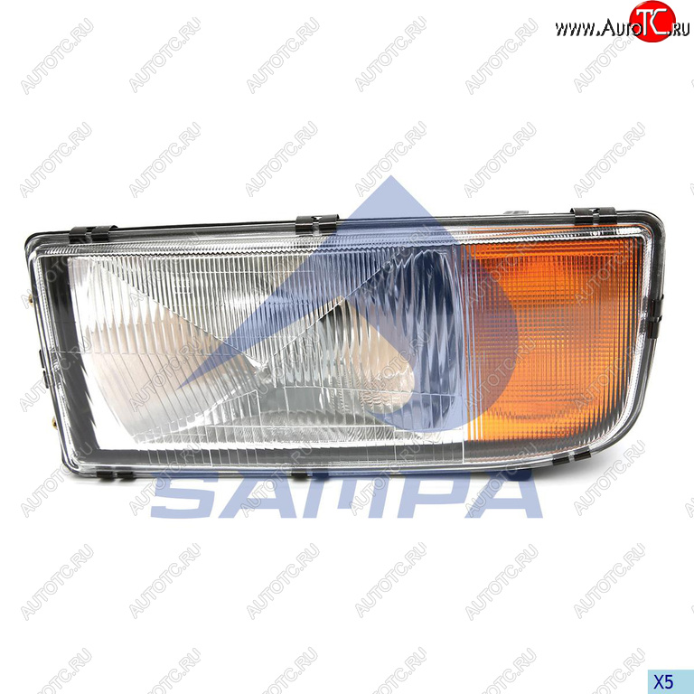 4 949 р. Фара MERCEDES Actros (96-04) с желтым уп левая SAMPA SAMPA 201.125  с доставкой в г. Вологда