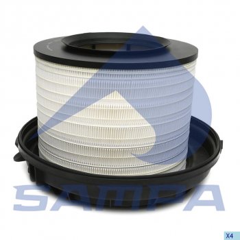 Фильтр воздушный MERCEDES Actros с крышкой SAMPA SAMPA 202.332-01