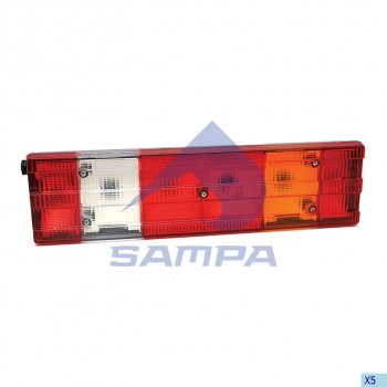 Фонарь задний MERCEDES Actros правый (525х140мм) АМР разъем сбоку SAMPA SAMPA 205.006