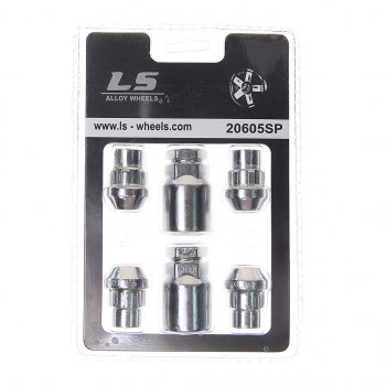 Гайка колеса М12х1.25х32 секретки конус закрытая 2 ключа LS WHEELS LS WHEELS 20605sp