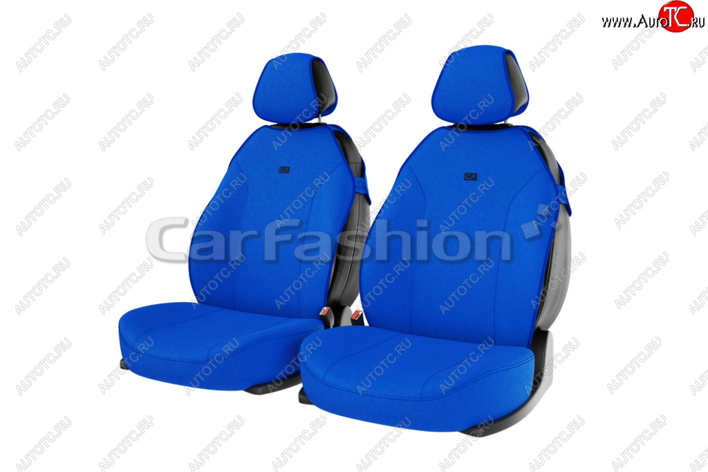 1 239 р. Универсальные чехлы сидений (майка, 4 предм., полиэстер) Bingo Front CARFASHION BMW 3 серия E46 седан дорестайлинг (1998-2001) (синий)  с доставкой в г. Вологда