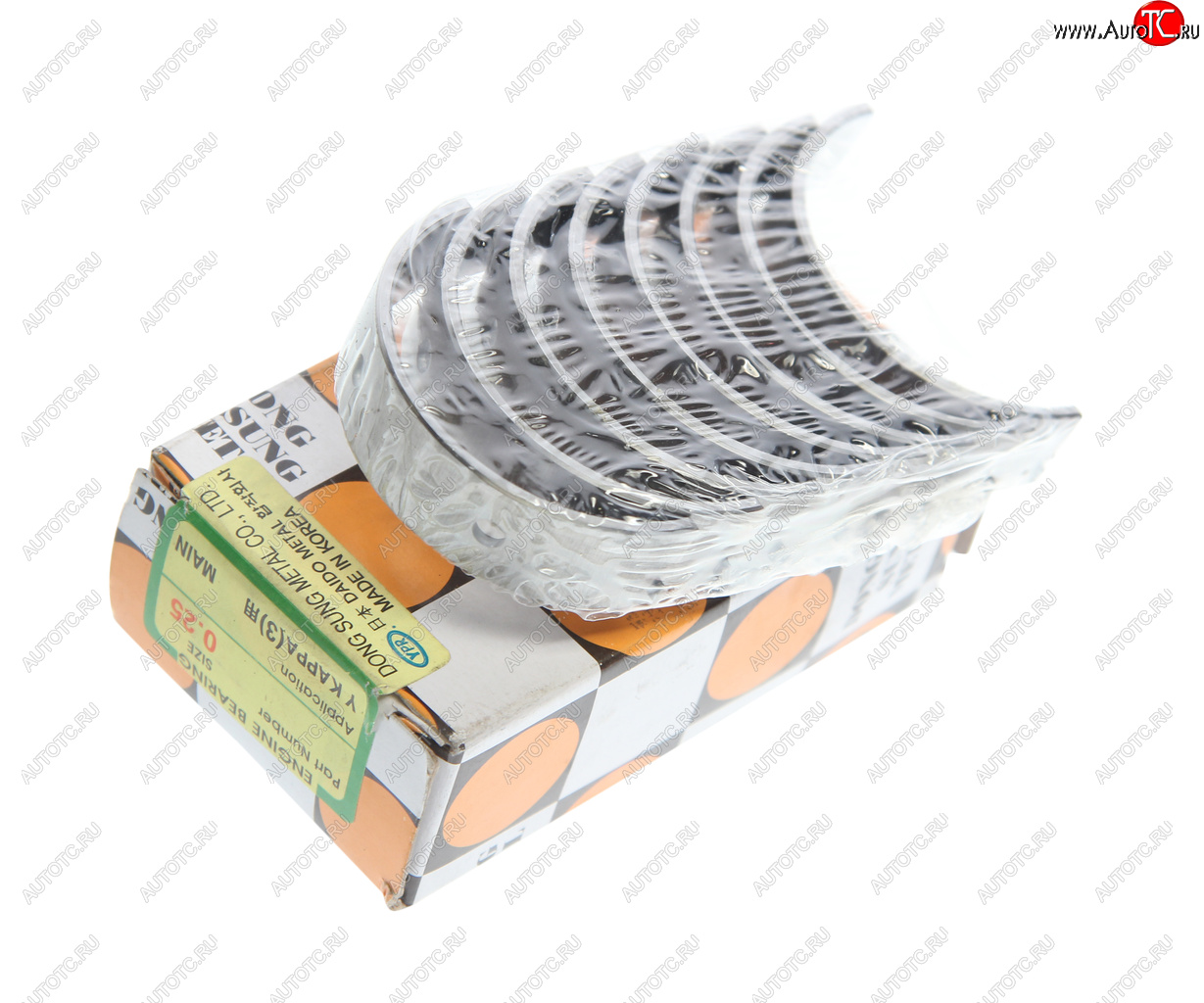 759 р. Вкладыши HYUNDAI Accent (11-) (1.4) KIA Picanto (11-) (1.0) коренные STD комплект (8шт.) DS DS 21020-04030  с доставкой в г. Вологда