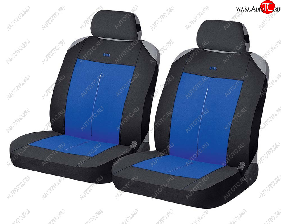 839 р. Универсальные чехлы сидений (майка, 4 предм., полиэстр) Vertical Front CARFASHION   (черно-синие)  с доставкой в г. Вологда