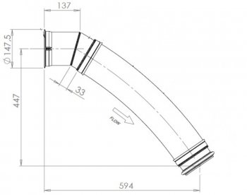 14 999 р. Труба выхлопная глушителя DAF с гофрой (нерж.) E-line DINEX DINEX 22235  с доставкой в г. Вологда. Увеличить фотографию 3