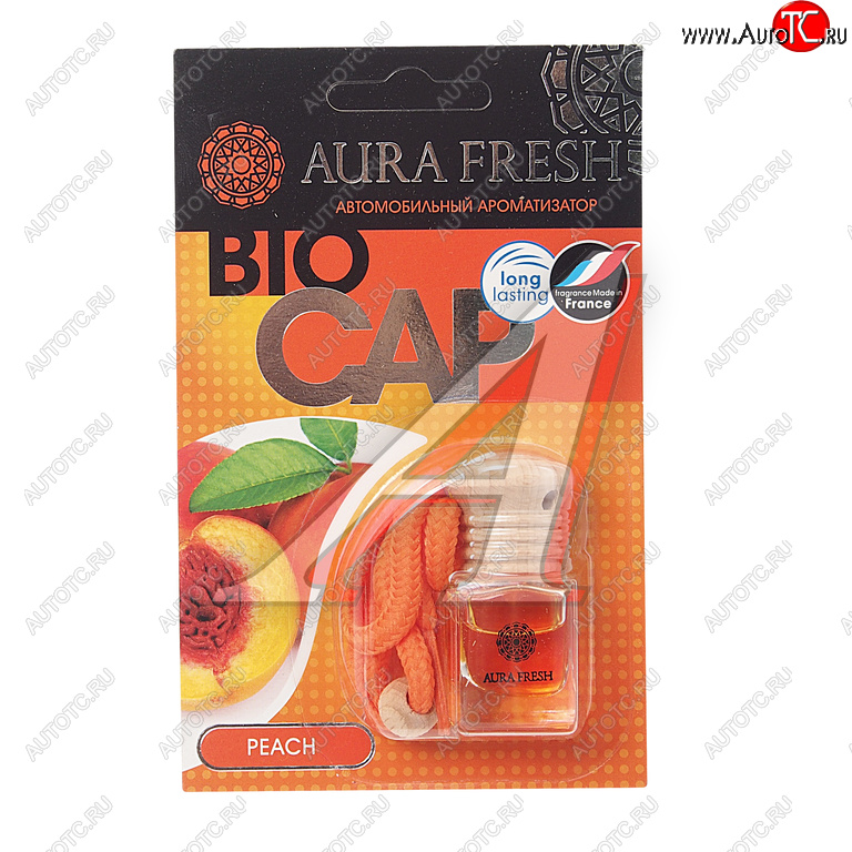 213 р. Ароматизатор подвесной жидкостный (peach) 6мл Bio Cap AURA FRESH AURA FRESH 23013  с доставкой в г. Вологда