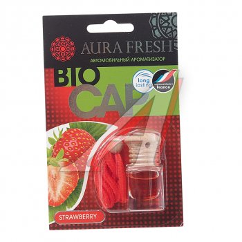 Ароматизатор подвесной жидкостный (strawberry) 6мл Bio Cap AURA FRESH AURA FRESH 23014