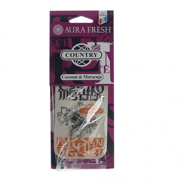Ароматизатор подвесной картонный (coconut&maracuja) Country AURA FRESH AURA FRESH 23022