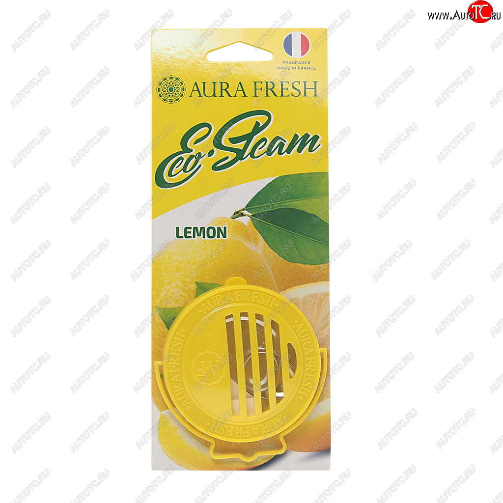 294 р. Ароматизатор на панель приборов древесное волокно (lemon) 40г Eco Steam AURA FRESH AURA FRESH 23037  с доставкой в г. Вологда