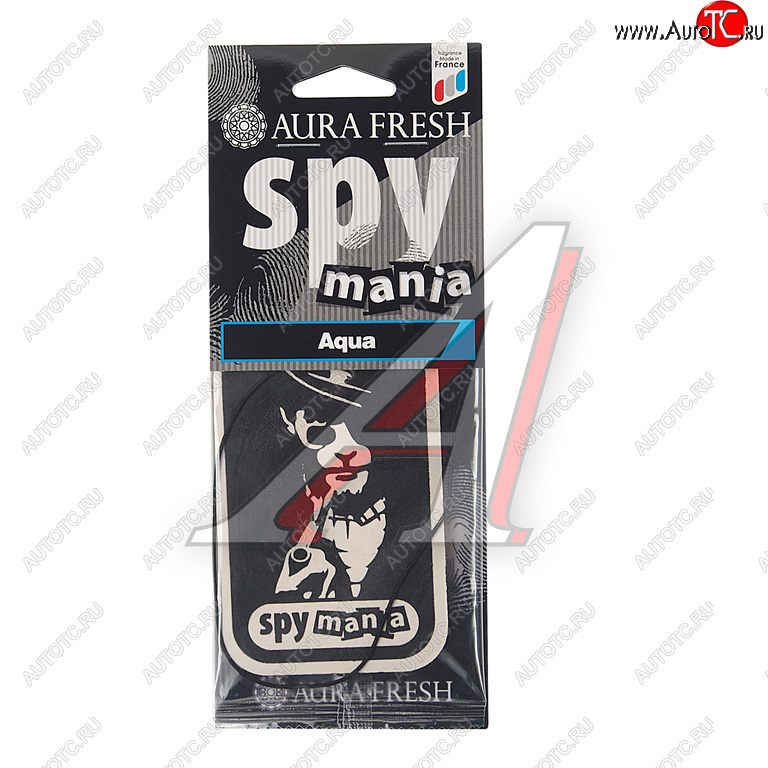 90 р. Ароматизатор подвесной картонный (aqua) Spy Mania AURA FRESH AURA FRESH 23097  с доставкой в г. Вологда