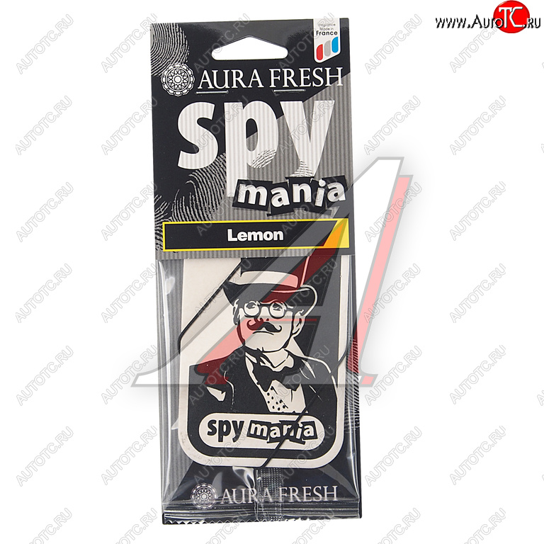 90 р. Ароматизатор подвесной картонный (lemon) Spy Mania AURA FRESH AURA FRESH 23103  с доставкой в г. Вологда