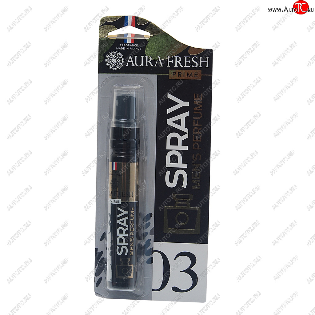 379 р. Ароматизатор спрей (№3 Paco Rabanne-1Million) 30мл Prime Pump Spray AURA FRESH AURA FRESH 23169  с доставкой в г. Вологда
