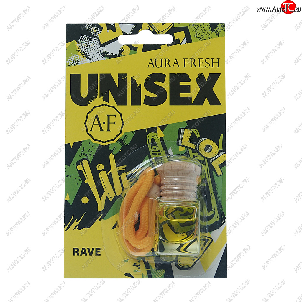 222 р. Ароматизатор подвесной жидкостный (rave) 6мл Unisex AURA FRESH AURA FRESH 23388  с доставкой в г. Вологда