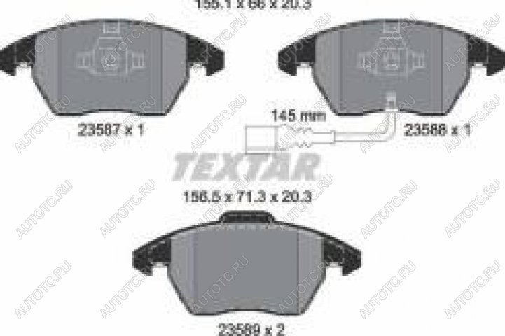 3 699 р. Колодки тормозные передние (4шт.) TEXTAR Volkswagen Passat B6 седан (2005-2011)  с доставкой в г. Вологда