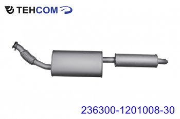 Глушитель УАЗ-2363 Пикап АКПП с резонатором ТЕХКОМ ТЕХКОМ 236300-1201008-30
