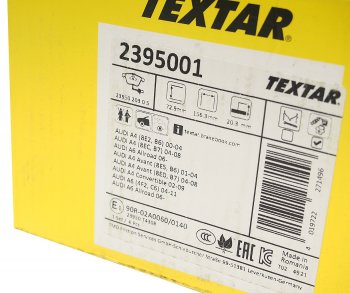 7 299 р. Колодки тормозные передние (4шт.) TEXTAR Audi A6 C5 дорестайлинг, седан (1997-2001)  с доставкой в г. Вологда. Увеличить фотографию 3