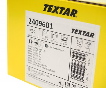 7 199 р. Колодки тормозные передние (4шт.) TEXTAR BMW 3 серия E91 универсал дорестайлинг (2004-2008)  с доставкой в г. Вологда. Увеличить фотографию 3