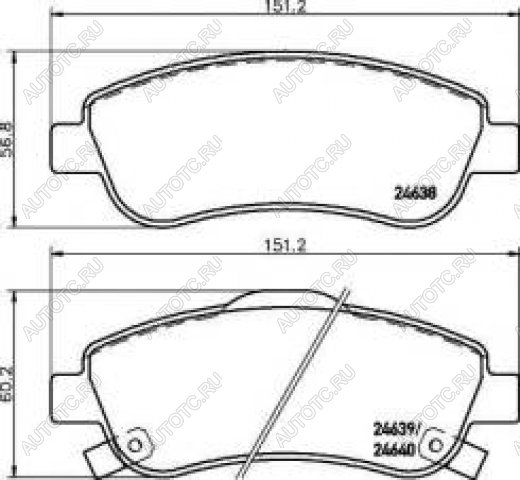 4 299 р. Колодки тормозные передние (4шт.) TEXTAR Honda CR-V RE1,RE2,RE3,RE4,RE5,RE7 дорестайлинг (2007-2010)  с доставкой в г. Вологда
