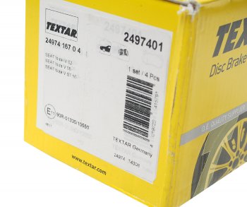 989 р. Колодки тормозные передние (4шт.) TEXTAR Seat Ibiza 6L хэтчбэк 3 дв. дорестайлинг (2002-2006)  с доставкой в г. Вологда. Увеличить фотографию 3