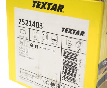 5 449 р. Колодки тормозные задние (4шт.) TEXTAR Audi A7 4G лифтбэк дорестайлинг (2010-2014)  с доставкой в г. Вологда. Увеличить фотографию 3