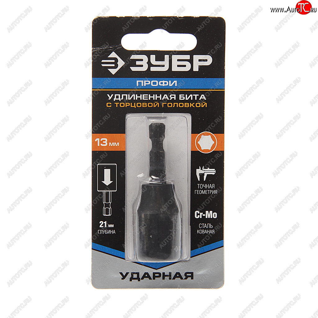 389 р. Бита-головка 14 HEX H13х21мм ударная удлиненная Профи ЗУБР ЗУБР 26377-13  с доставкой в г. Вологда