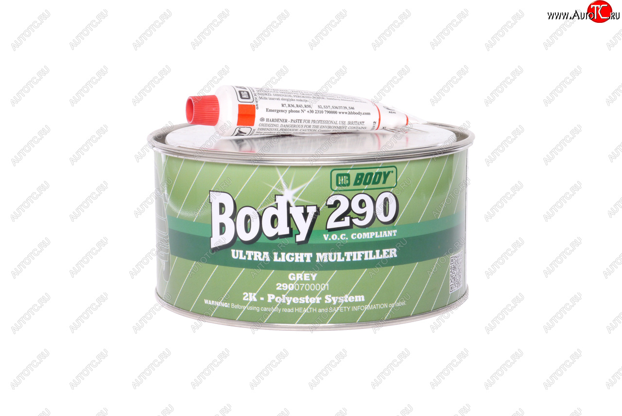1 399 р. Шпатлевка доводочная ULTRA LIGHT 290 1л BODY BODY 2901300001  с доставкой в г. Вологда