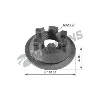 Гайка BPW ступицы корончатая (M42х2хSW65) MANSONS MANSONS 300.002