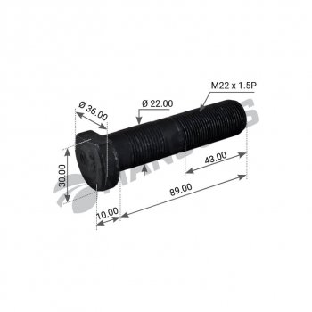 Шпилька колеса BPW (M22х1.5х89) дисковые тормоза MANSONS MANSONS 300.205