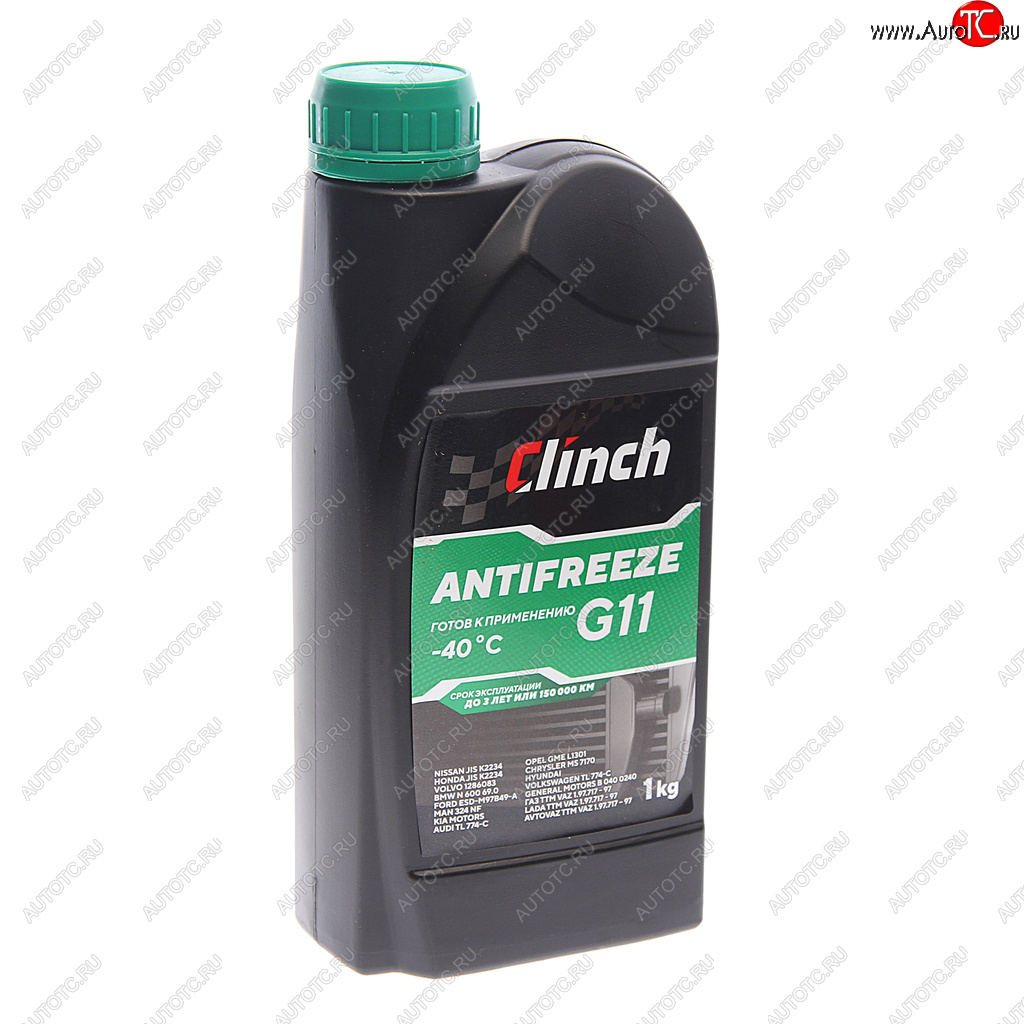 279 р. Антифриз зеленый -40C 1л G11 CLINCH CLINCH 311231g  с доставкой в г. Вологда