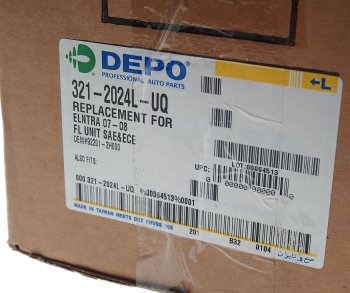2 769 р. Фара противотуманная HYUNDAI Elantra (06-) левая DEPO DEPO 321-2024l-uq  с доставкой в г. Вологда. Увеличить фотографию 6