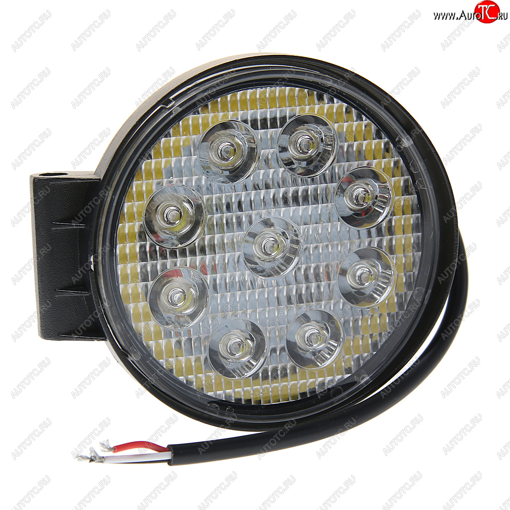 1 059 р. Фара рабочего света круглая 115х115x55мм 27Вт (9 LED) расс. свет (Flood) 12-24V ход. огни MEGAPOWER MEGAPOWER 370-30-008  с доставкой в г. Вологда