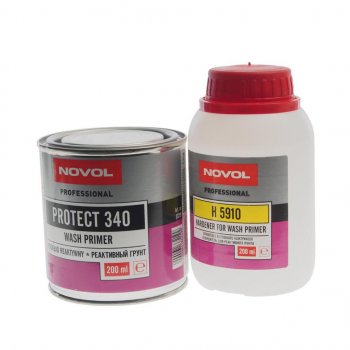 Грунт кислотный PROTECT 340 0.2л с отвердителем Н5910 0.2л NOVOL NOVOL 37219