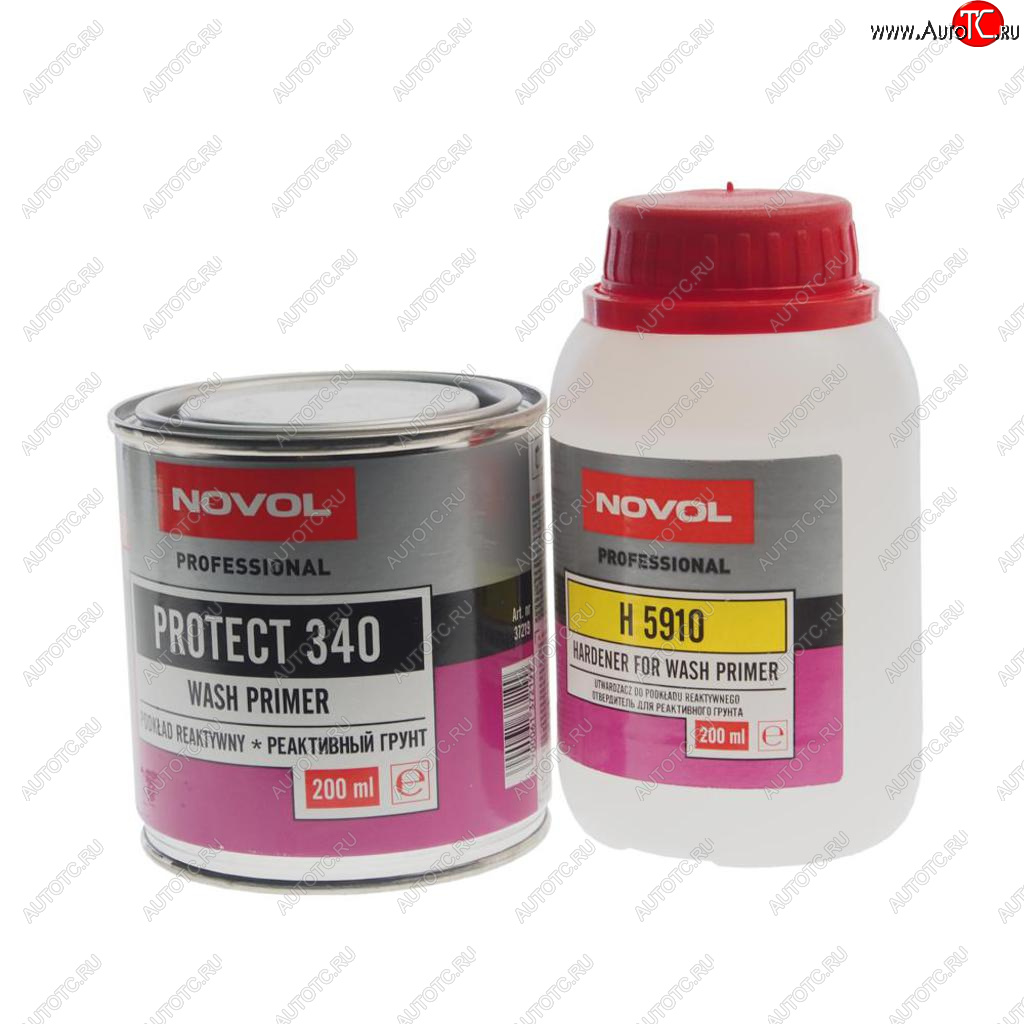 1 099 р. Грунт кислотный PROTECT 340 0.2л с отвердителем Н5910 0.2л NOVOL NOVOL 37219  с доставкой в г. Вологда