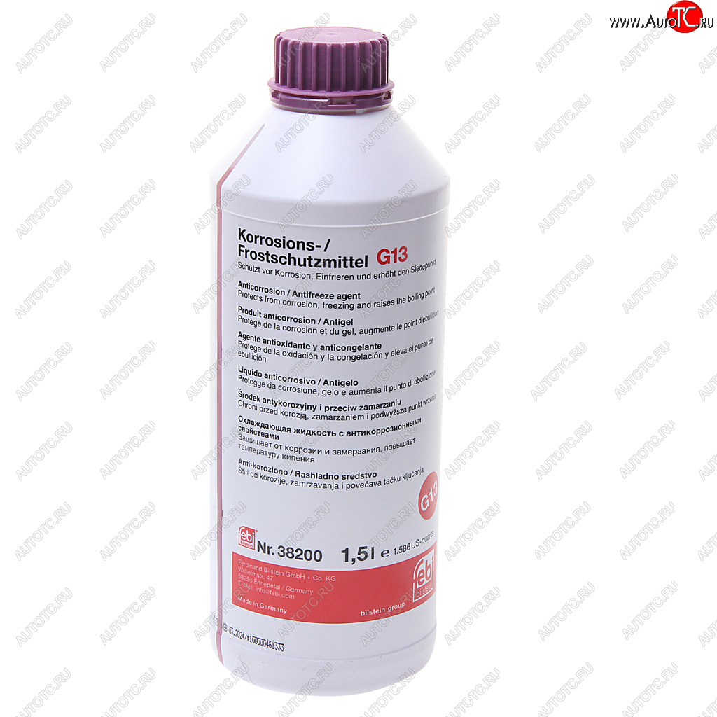 1 229 р. Антифриз фиолетовый концентрат 1.5л G013 FEBI FEBI 38200  с доставкой в г. Вологда