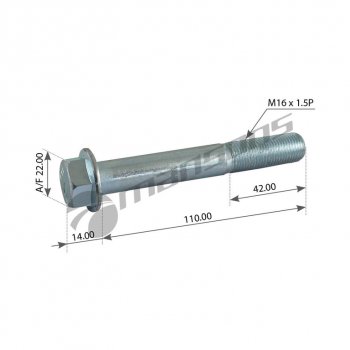 Болт MAN крепления опоры кабины (М16x1.5х110мм) MANSONS MANSONS 400.557