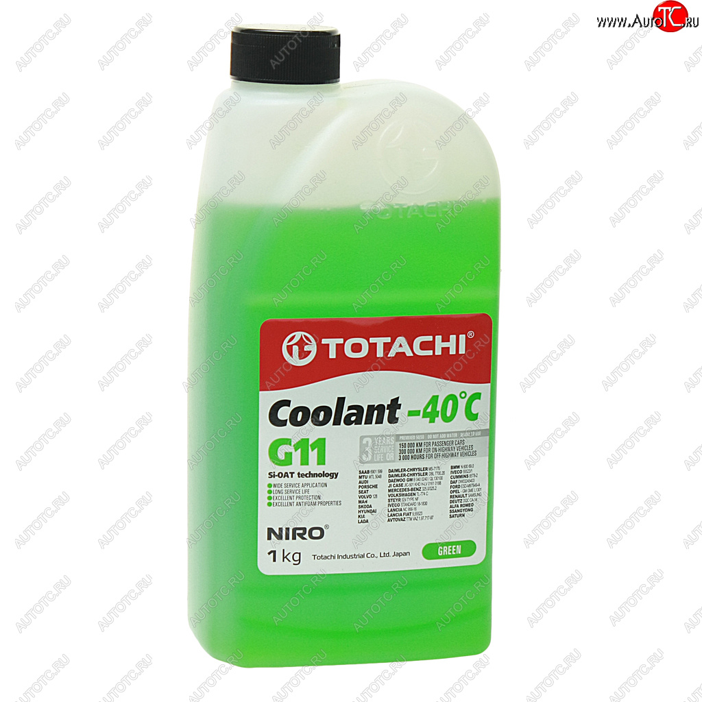 267 р. Антифриз зеленый -40C 1кг G11 NIRO Coolant TOTACHI TOTACHI 43201  с доставкой в г. Вологда