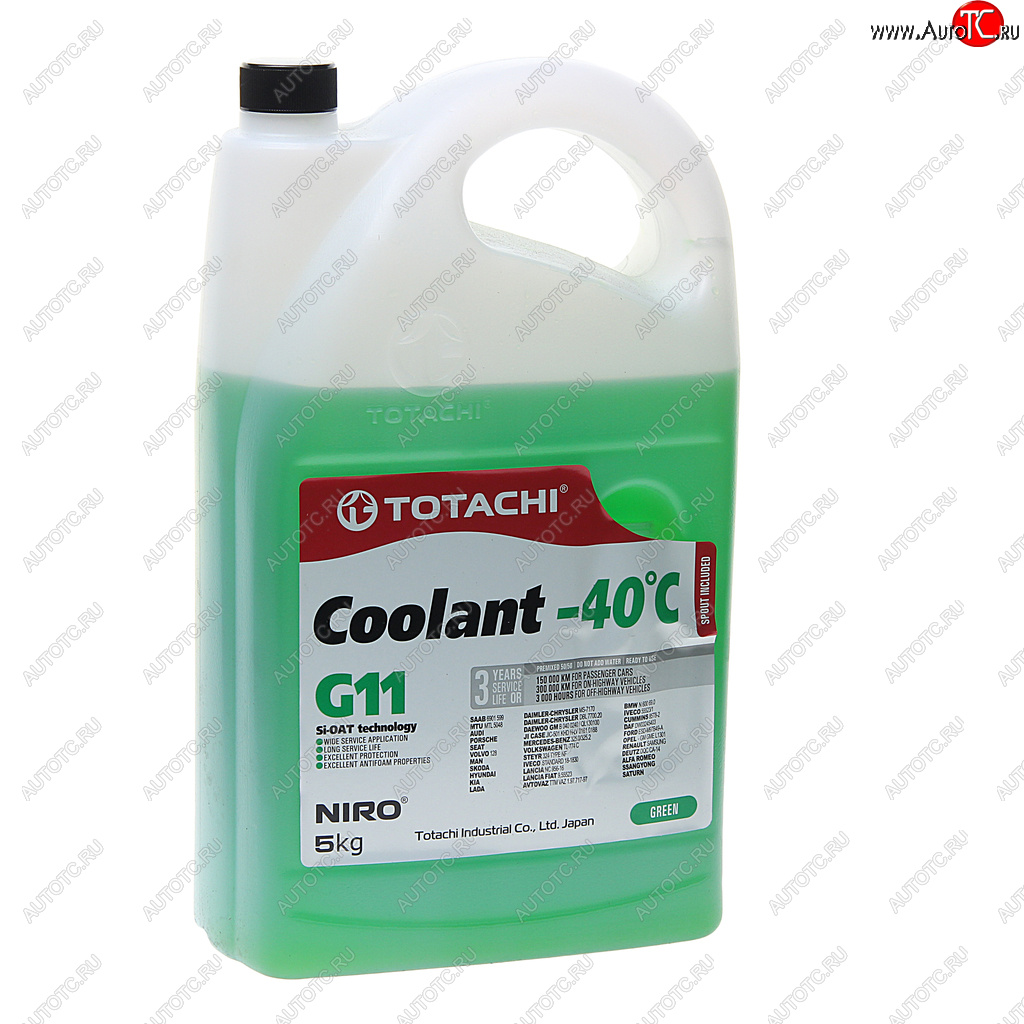 1 139 р. Антифриз зеленый -40C 5кг G11 NIRO Coolant TOTACHI TOTACHI 43205  с доставкой в г. Вологда