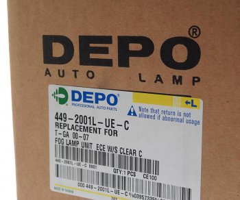 4 699 р. Фара противотуманная MAN TGA с белым указателем поворота левая DEPO DEPO 4492001luec  с доставкой в г. Вологда. Увеличить фотографию 3