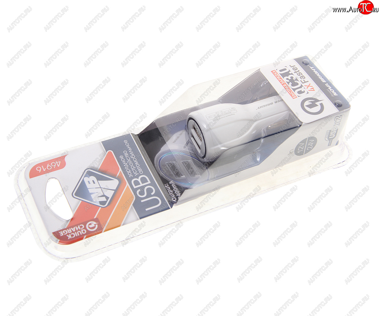 479 р. Устройство зарядное в прикуриватель 2USB 12V NOVA BRIGHT NOVA BRIGHT 46916  с доставкой в г. Вологда