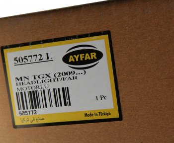 12 999 р. Фара MAN TGX (09-) левая AYFAR AYFAR 505772  с доставкой в г. Вологда. Увеличить фотографию 6